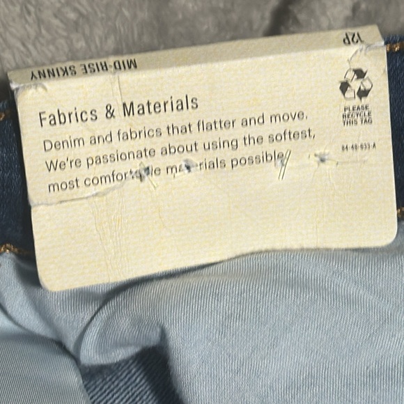 New with tag 12P mid rise skinny cropped stretch jean in blue - Picture 6 of 8